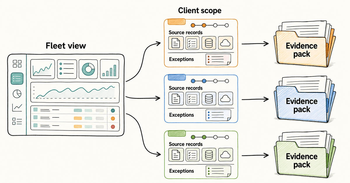 Complexity of Showing Essential Eight Evidence Across Multiple Tenants