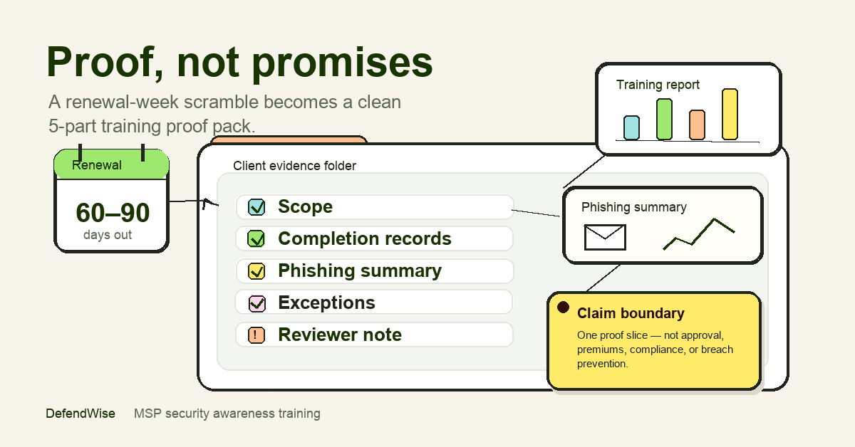 Security awareness training evidence for cyber insurance renewals