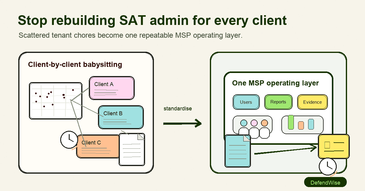 Tips for reducing admin time managing SAT for many clients